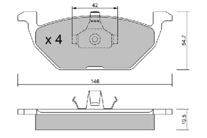 Комплект тормозных колодок (AISIN: BPVW-1012)